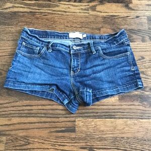 Abercrombie and Fitch low rise denim shorts